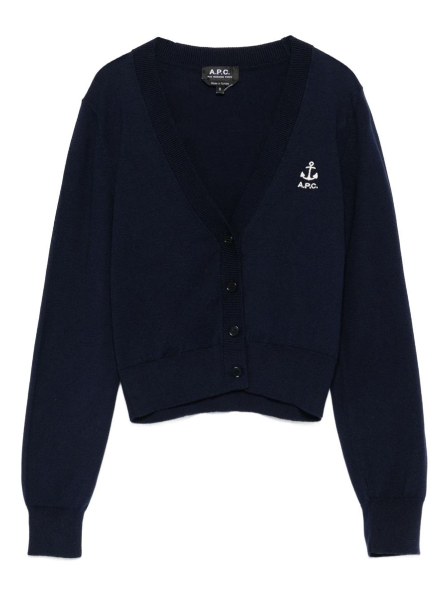 A.P.C. Embroidered Logo Cardigan