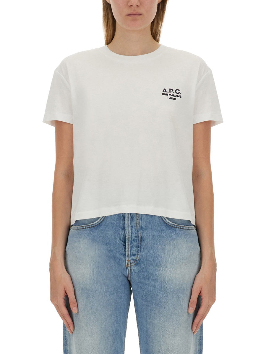A.P.C. Women's Logo T-Shirt - Size S