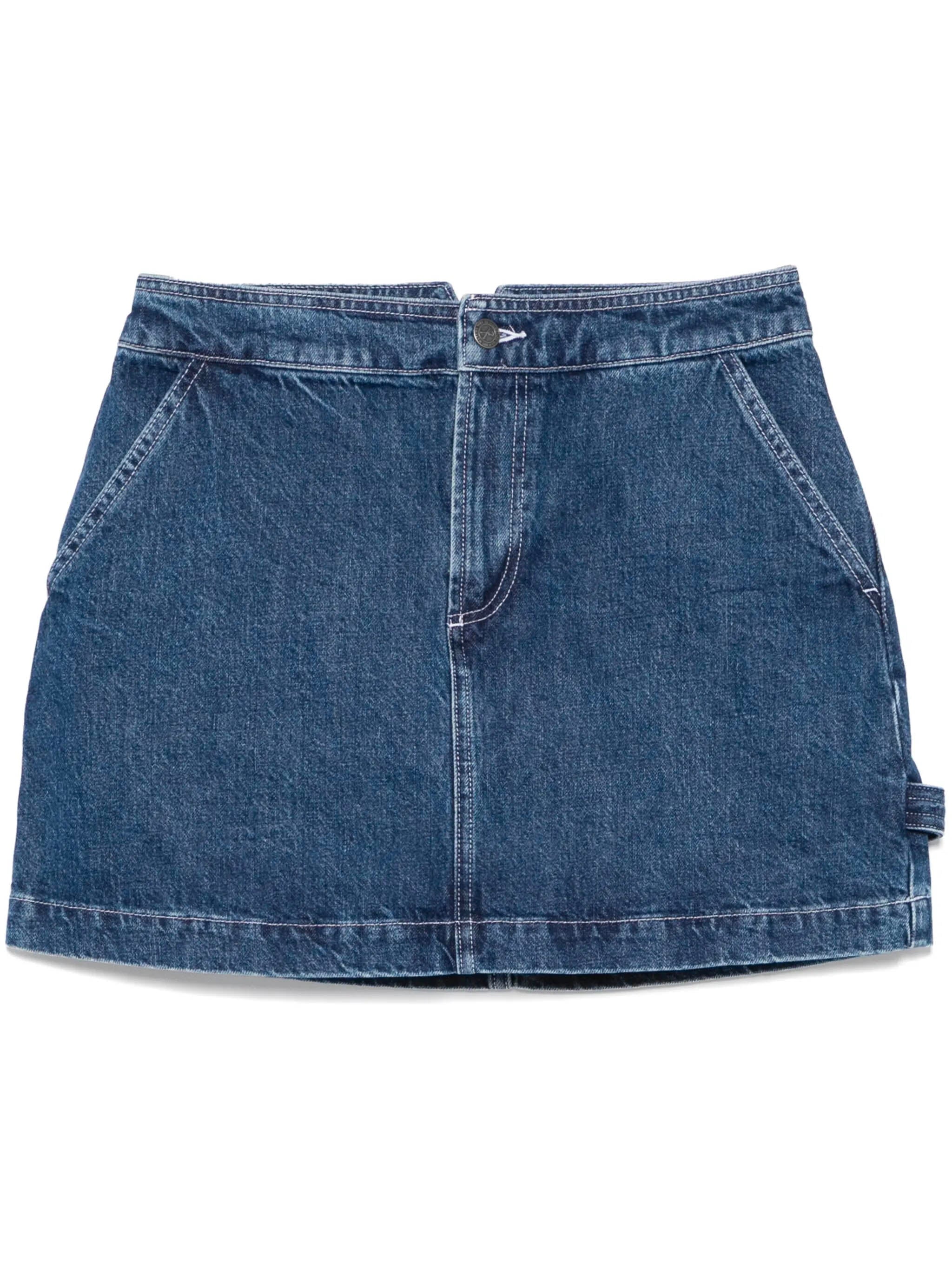 A.P.C. Classic Denim Skirt with Back Zip Closure - Women’s Mini