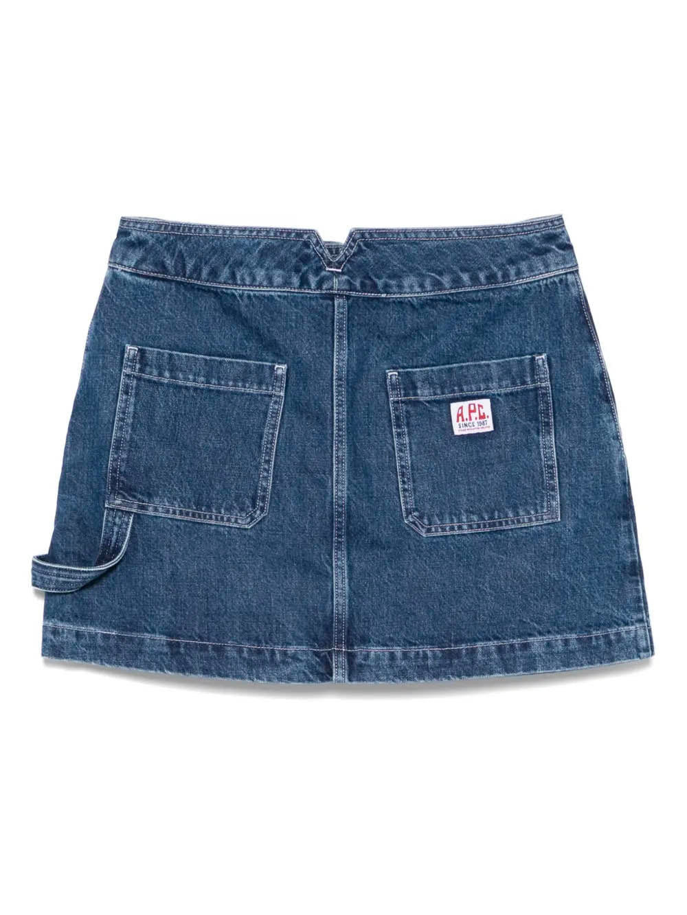 A.P.C. Classic Denim Skirt with Back Zip Closure - Women’s Mini