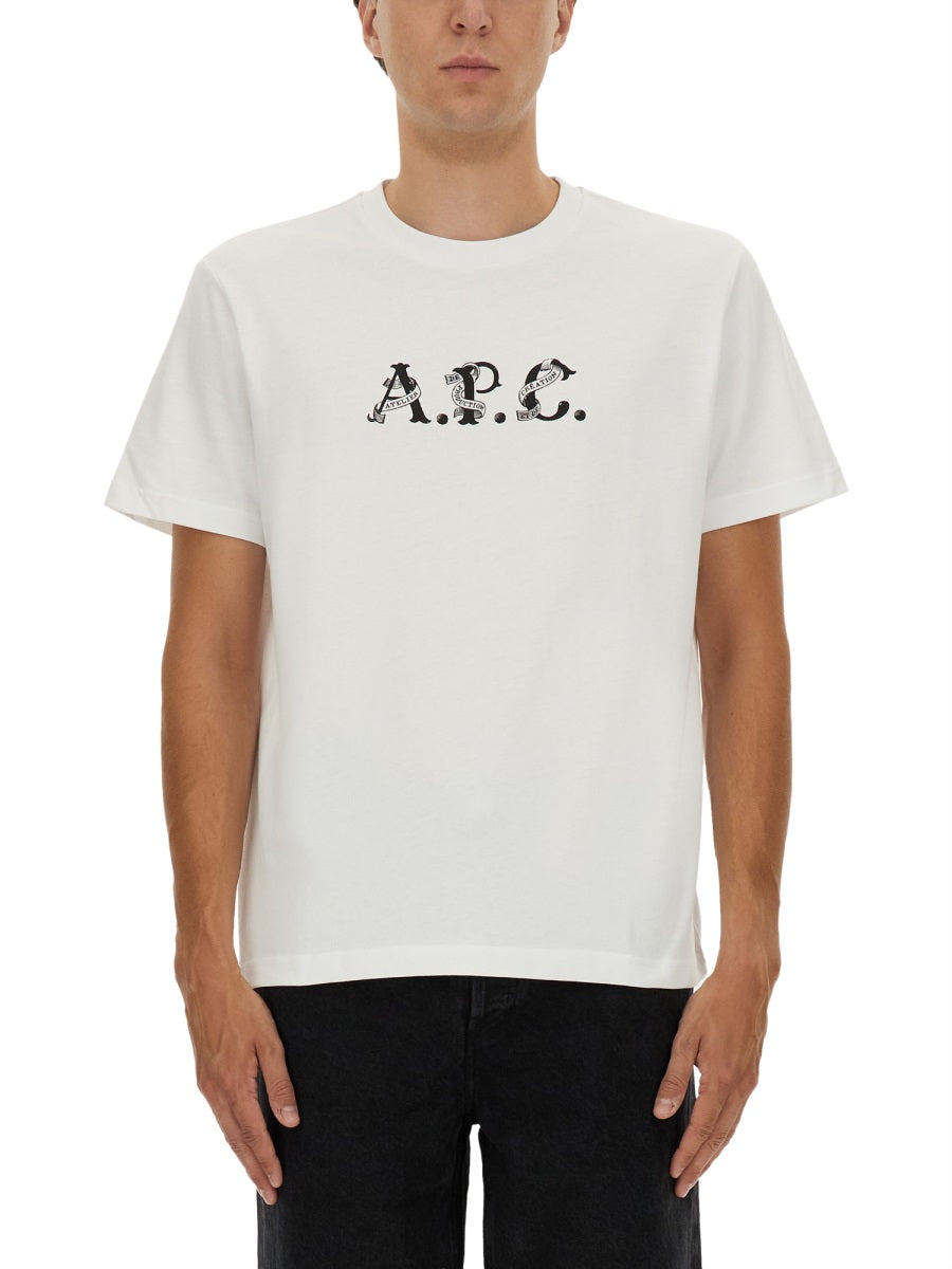 A.P.C. Logo-Print Organic Cotton Hugo T-Shirt for Women