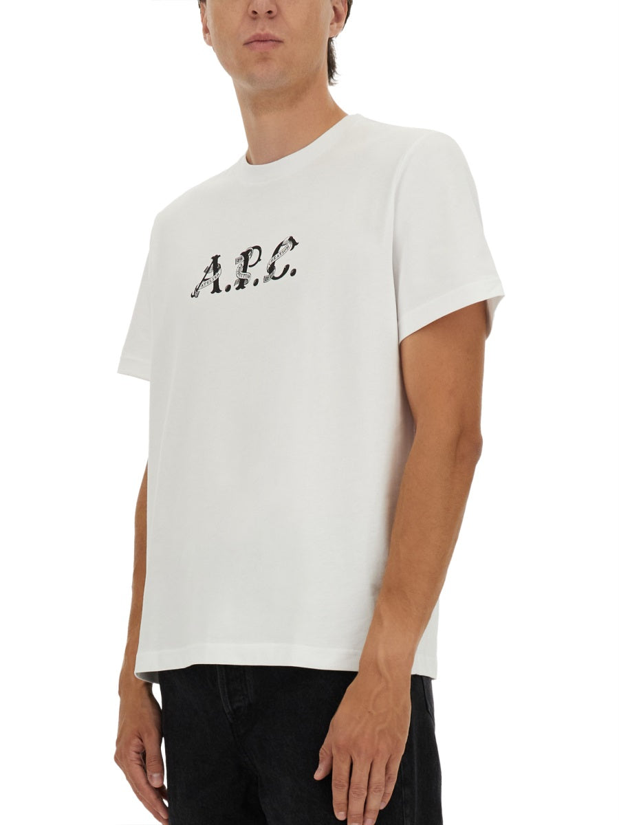 A.P.C. Logo-Print Organic Cotton Hugo T-Shirt for Women