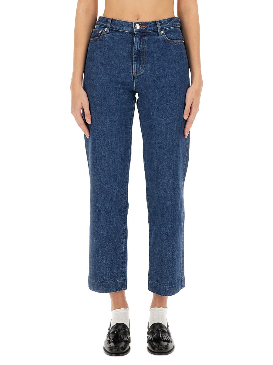 A.P.C. Organic Cotton High-Waisted Jeans for Women