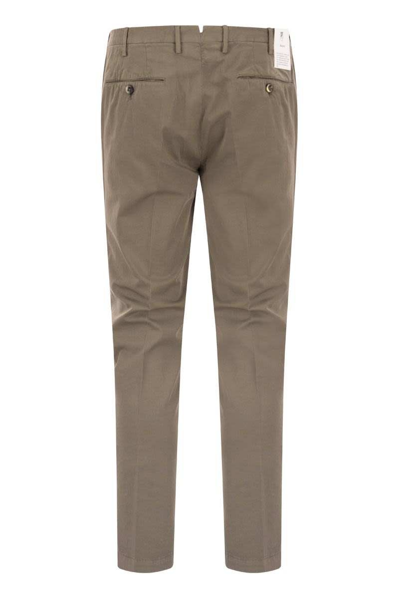 PT01 Superslim Trousers in Cotton and Silk