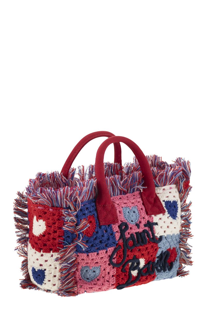 MC2 SAINT BARTH Crochet Flower Patch Handbag - 29x20x13 cm