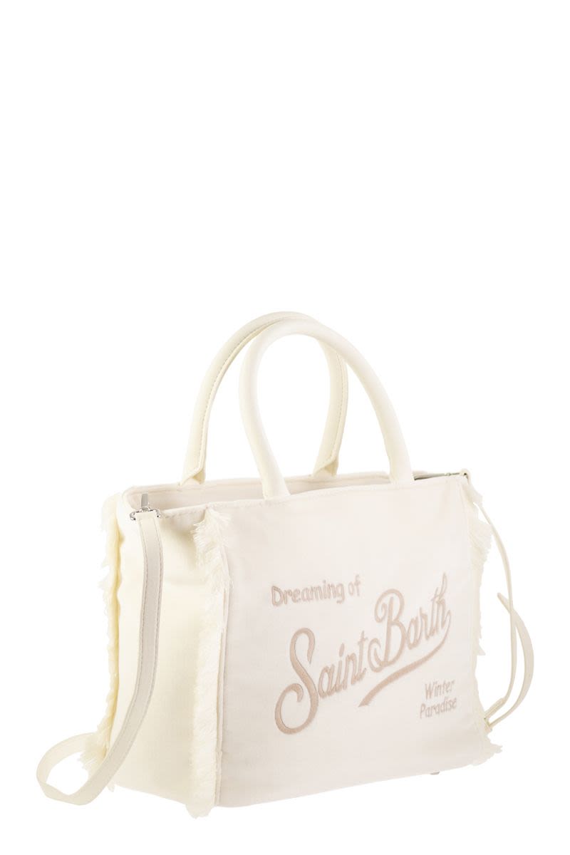 MC2 SAINT BARTH Mini Velvet Handbag with Logo - Stylish and Contemporary