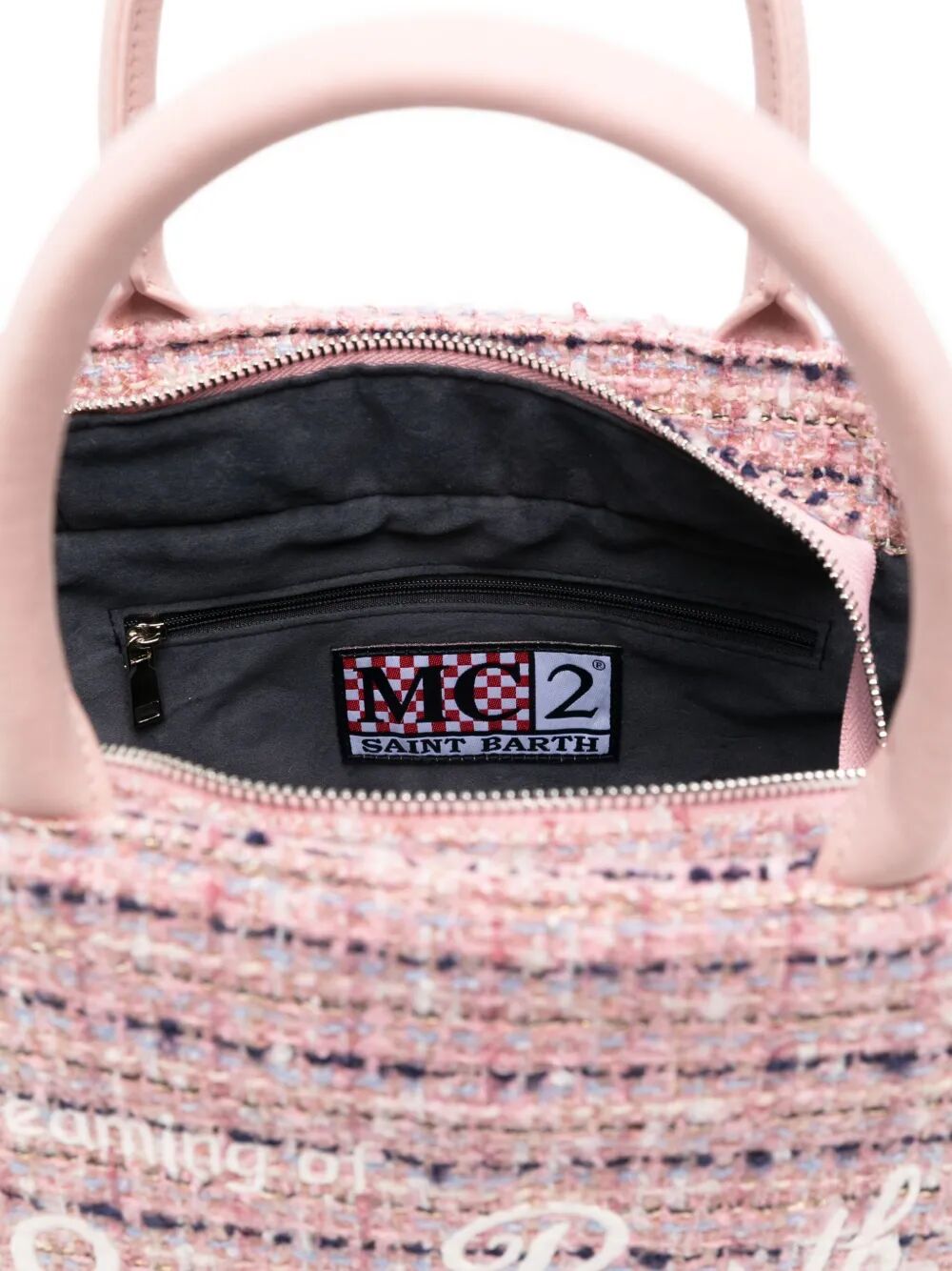 MC2 SAINT BARTH Tweed Mini Tote Handbag
