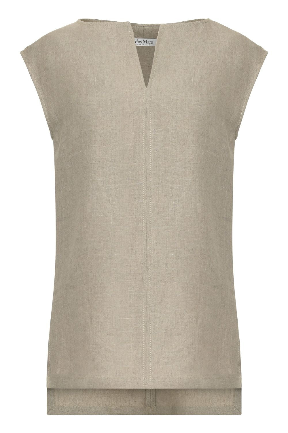 MAX MARA Women's Linen Blouse with Side Slits
