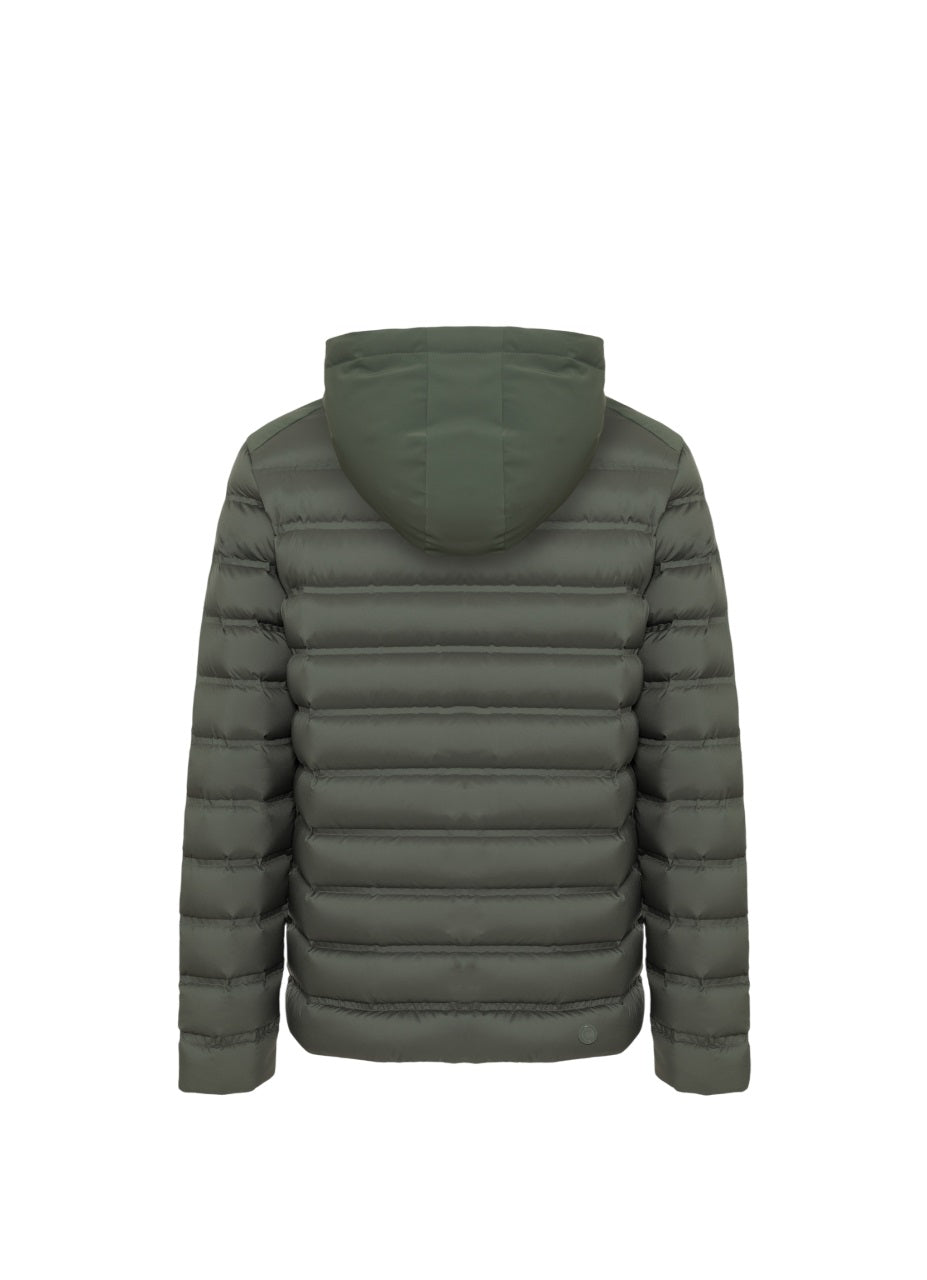 COLMAR Men's Quilted Down Jacket with Detachable Hood
