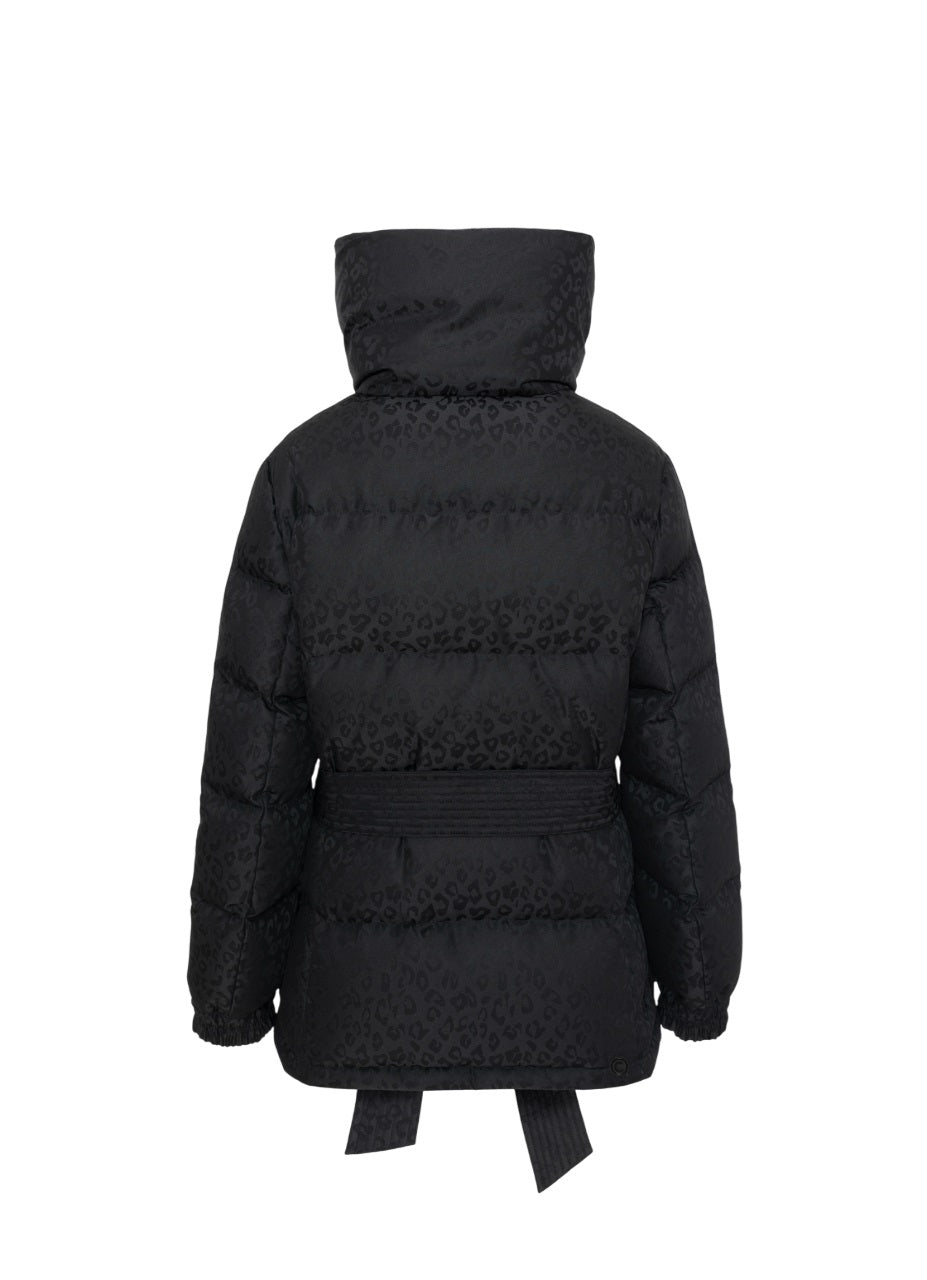 COLMAR Elegant Women's Down Jacket with High Collar and Waist Belt