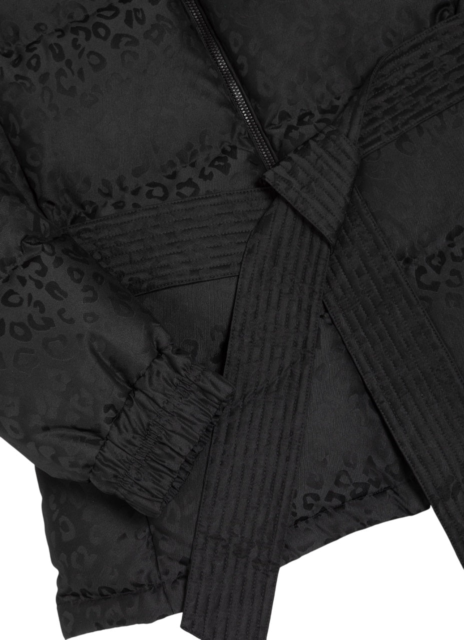 COLMAR Elegant Women's Down Jacket with High Collar and Waist Belt