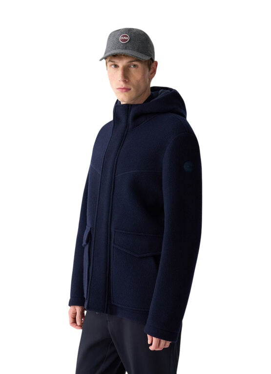 COLMAR Stylish Wool Blend Jacket with Fixed Hood - Size 50