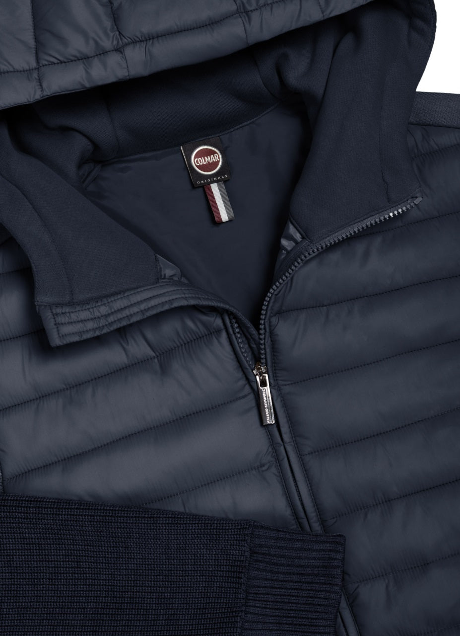 COLMAR Men's Quilted Windbreaker with Adjustable Hood