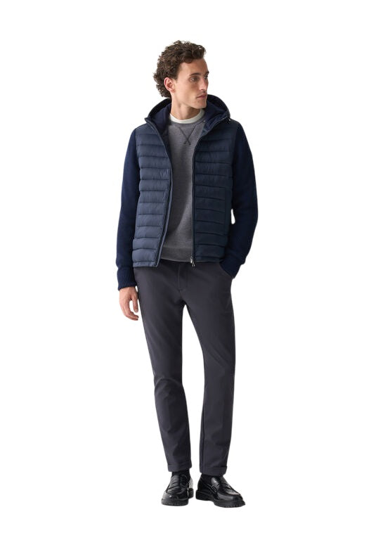 COLMAR Men's Quilted Windbreaker with Adjustable Hood