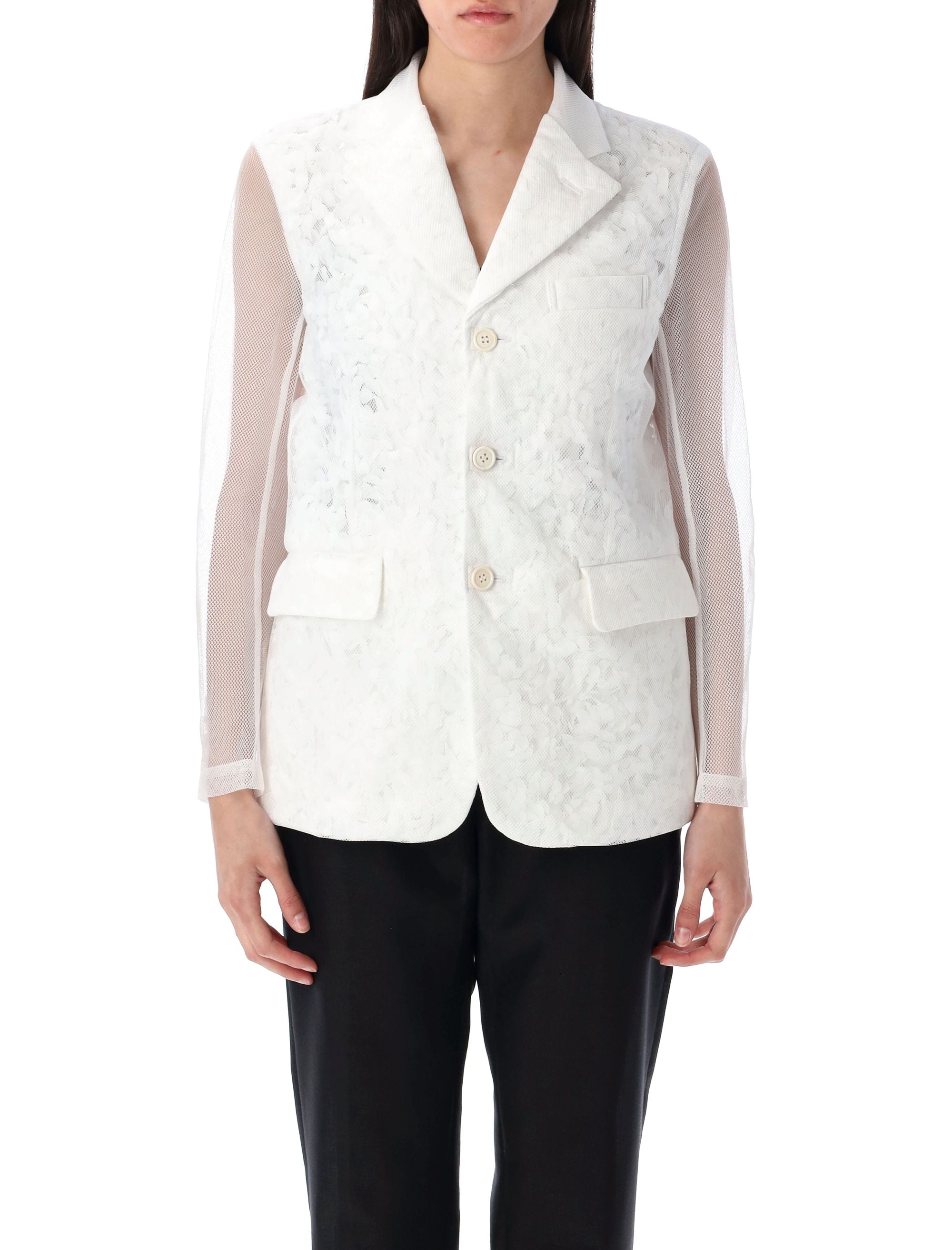 COMME DES GARÇONS Semi-Sheer Panelled Blazer for Women - Size S