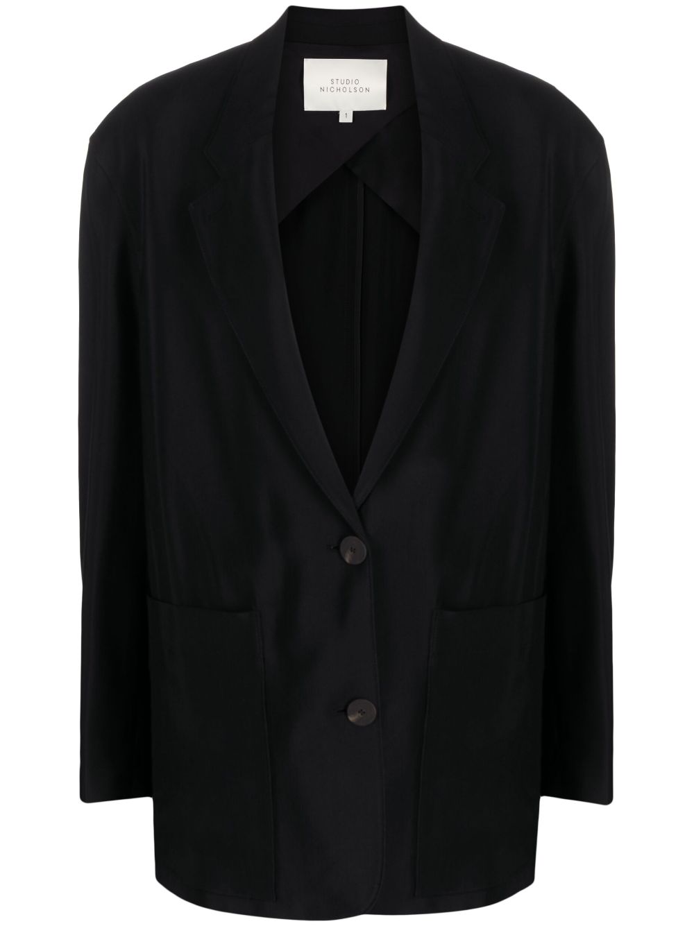 STUDIO NICHOLSON Cotton Blend Single-Breasted Blazer