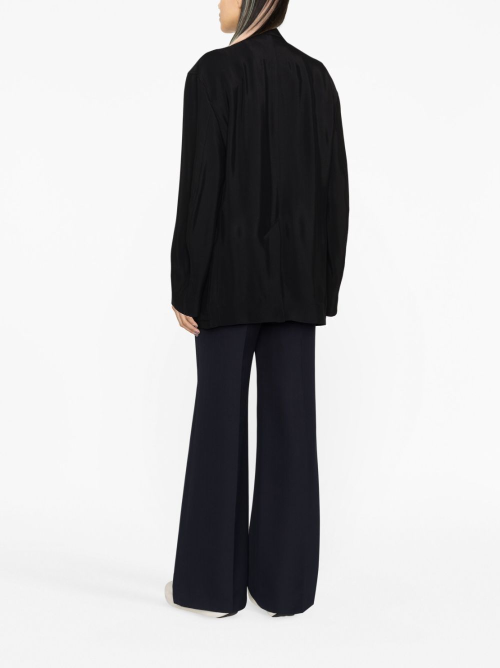 STUDIO NICHOLSON Cotton Blend Single-Breasted Blazer