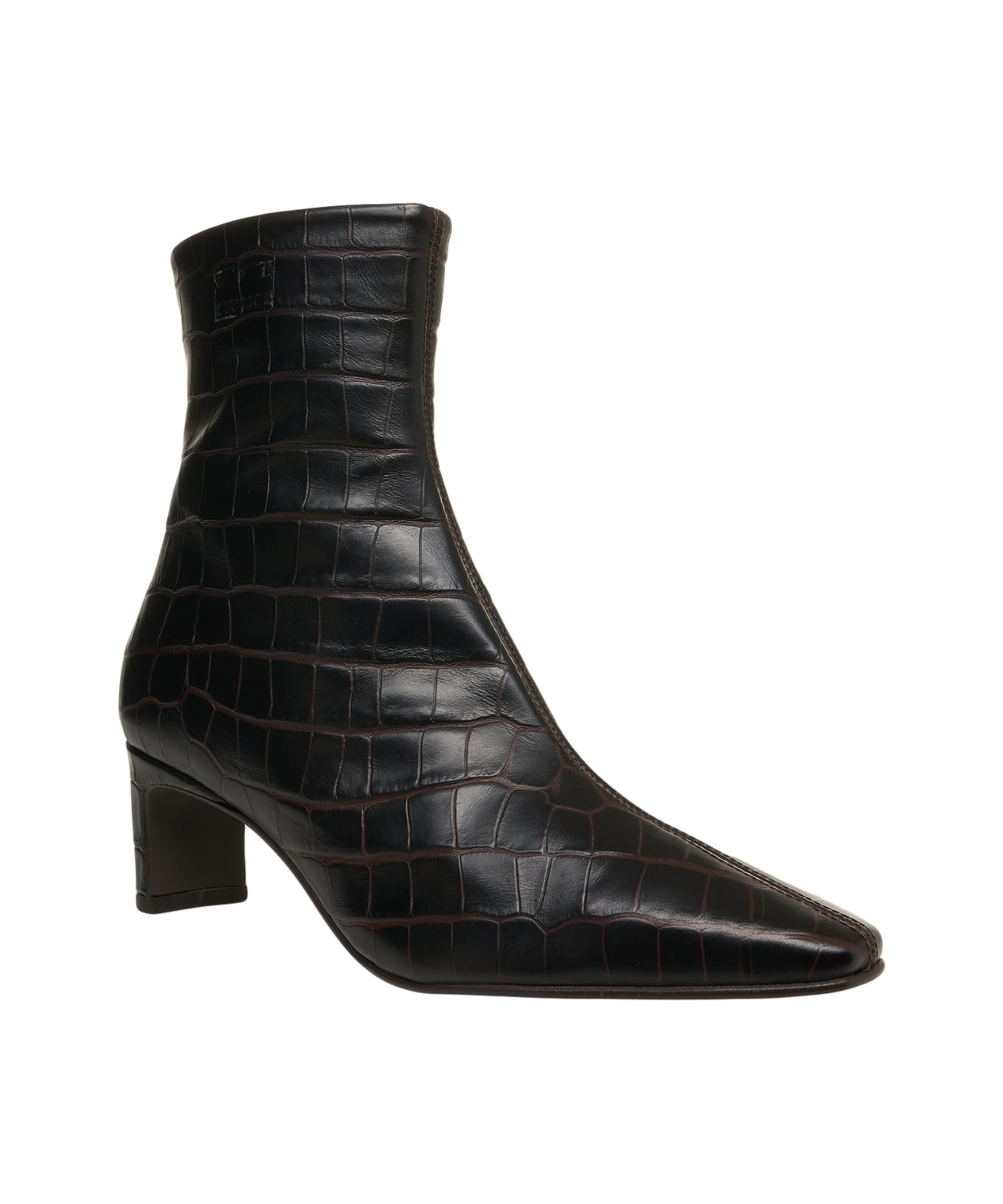 COPENAGHEN Crocodile-Effect Ankle Boots with Block Heel - CPH296