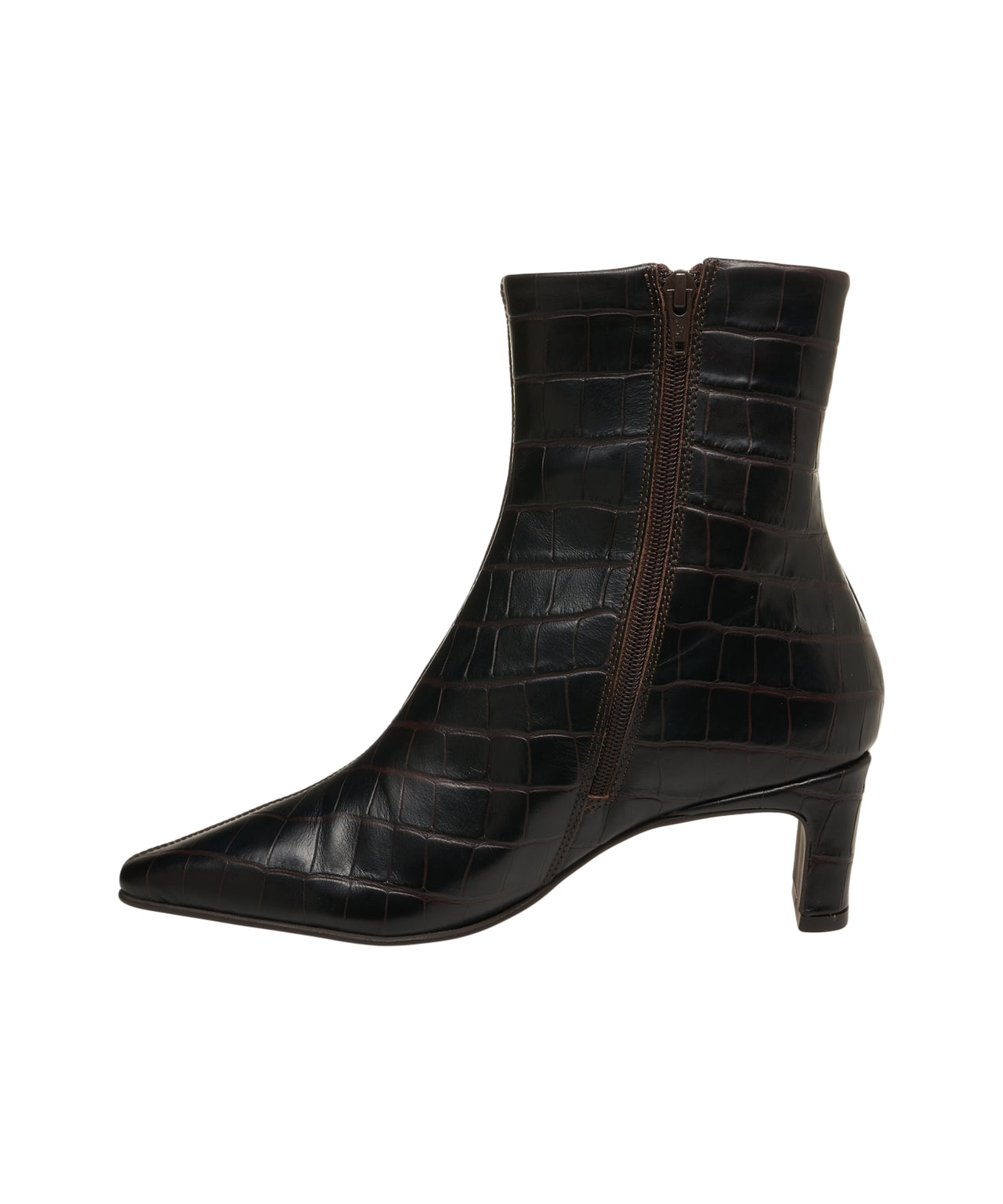 COPENAGHEN Crocodile-Effect Ankle Boots with Block Heel - CPH296