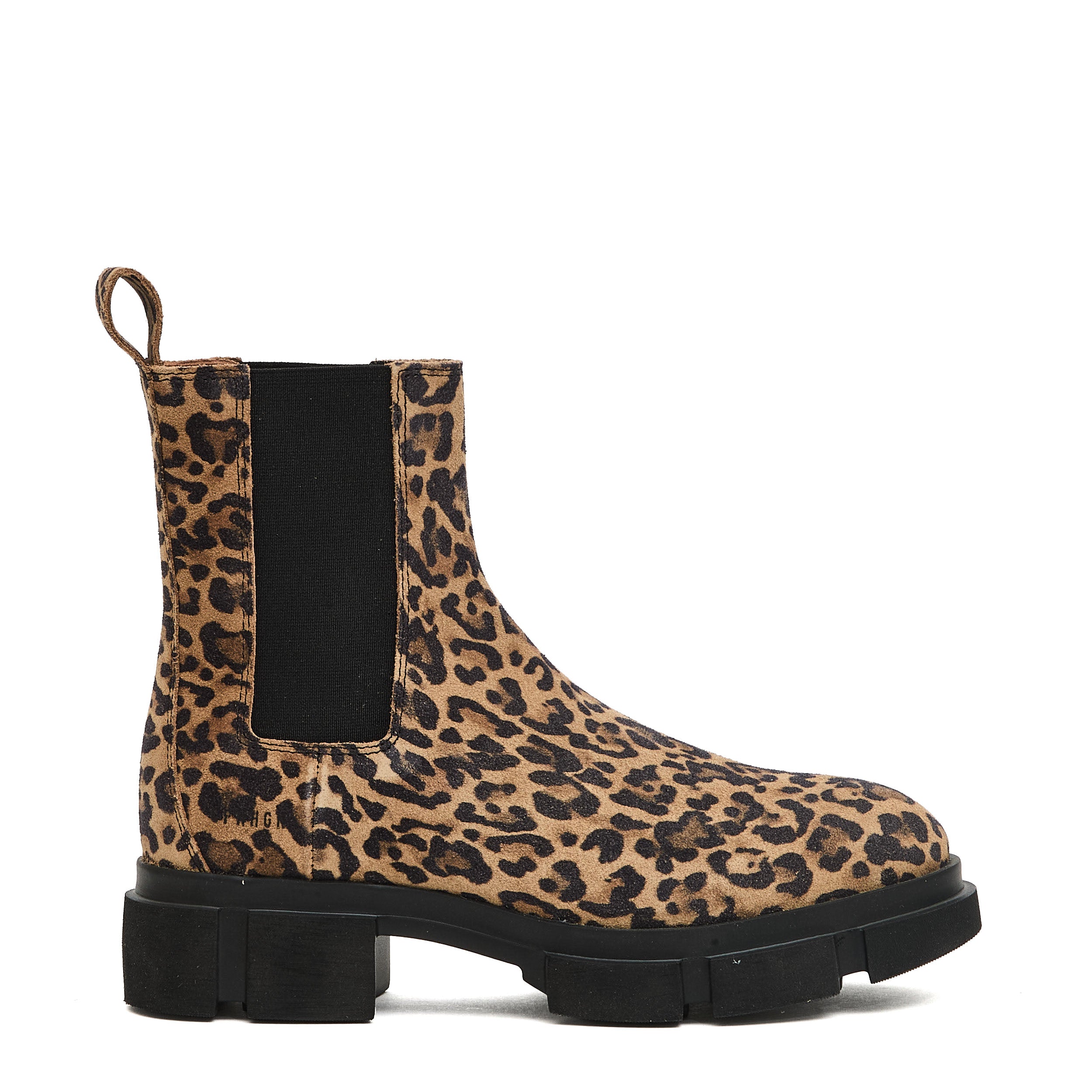COPENHAGEN Chic Leopard Print Suede Ankle Boots
