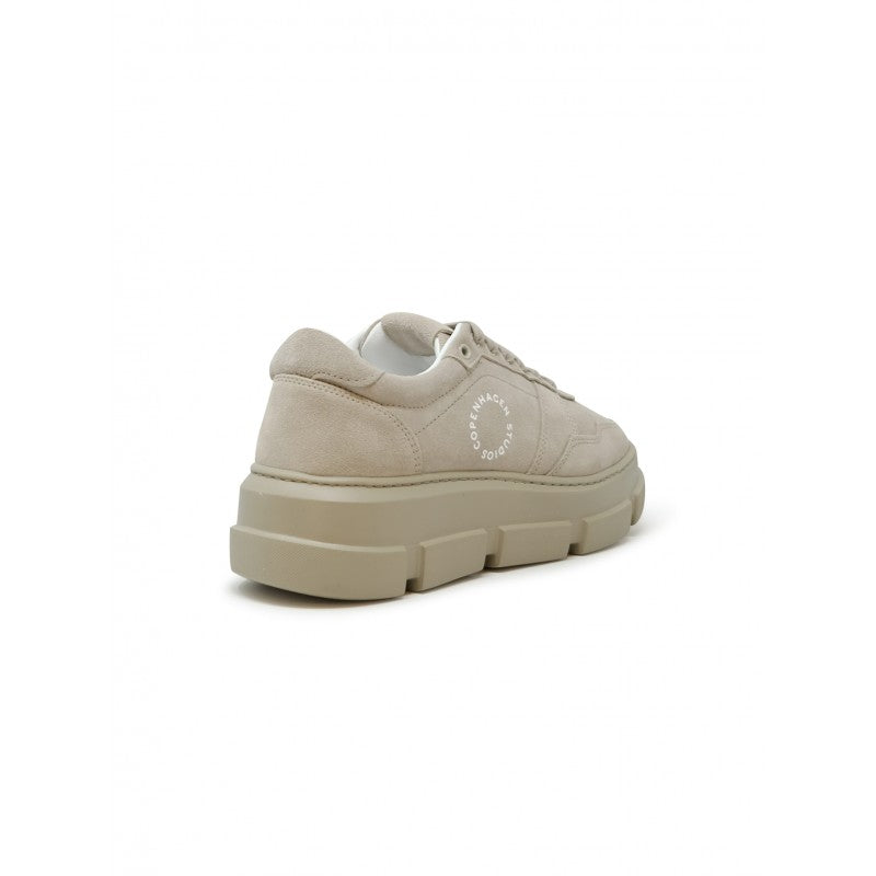 COPENHAGEN Light Stone Suede Sneakers for Women