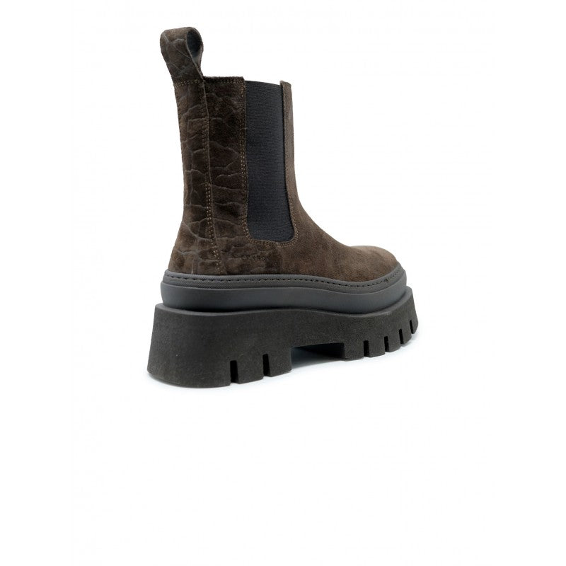 COPENHAGEN Chic Croco Suede Chelsea Boots for Women