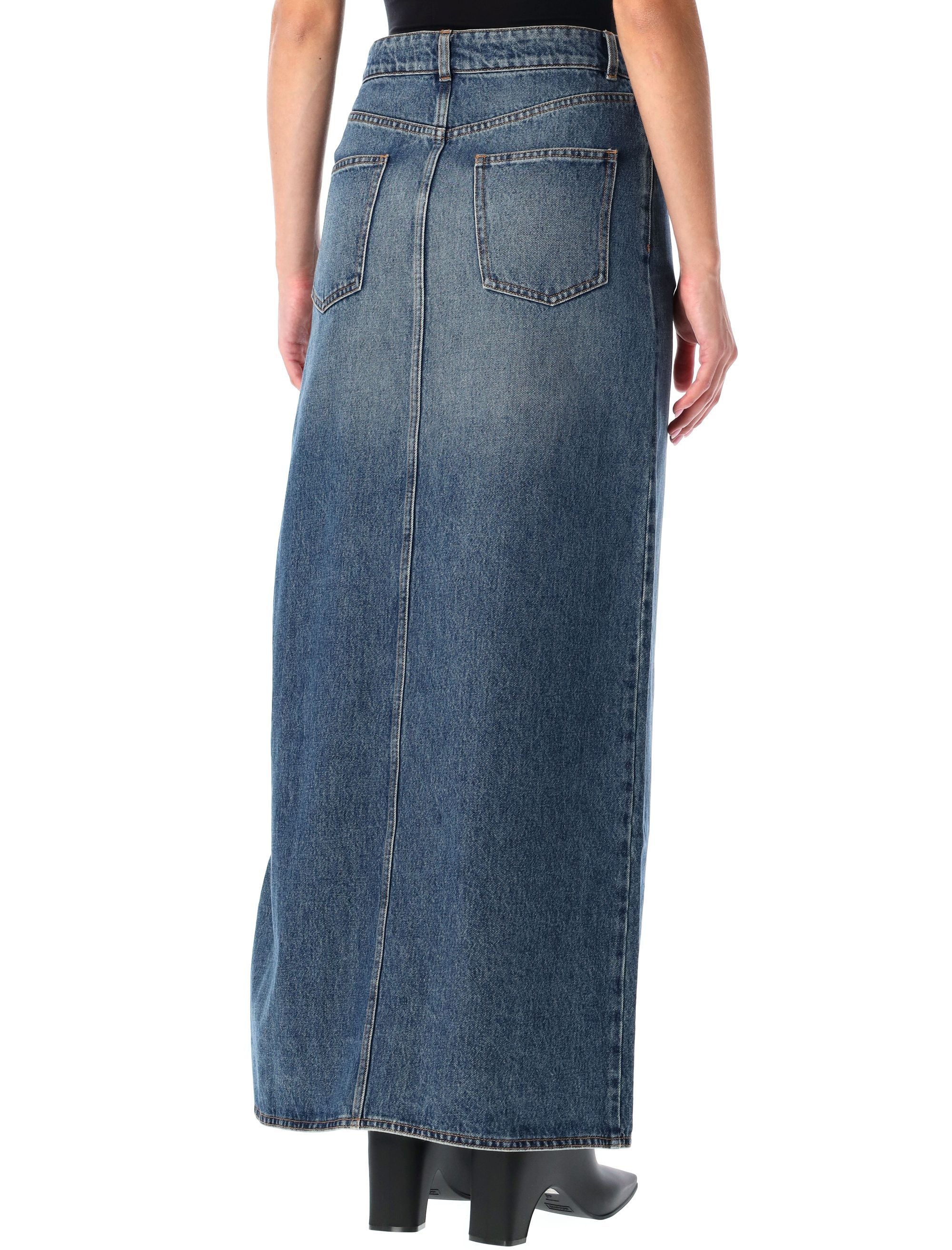 COPERNI Garter Belt Denim Maxi Skirt - Women