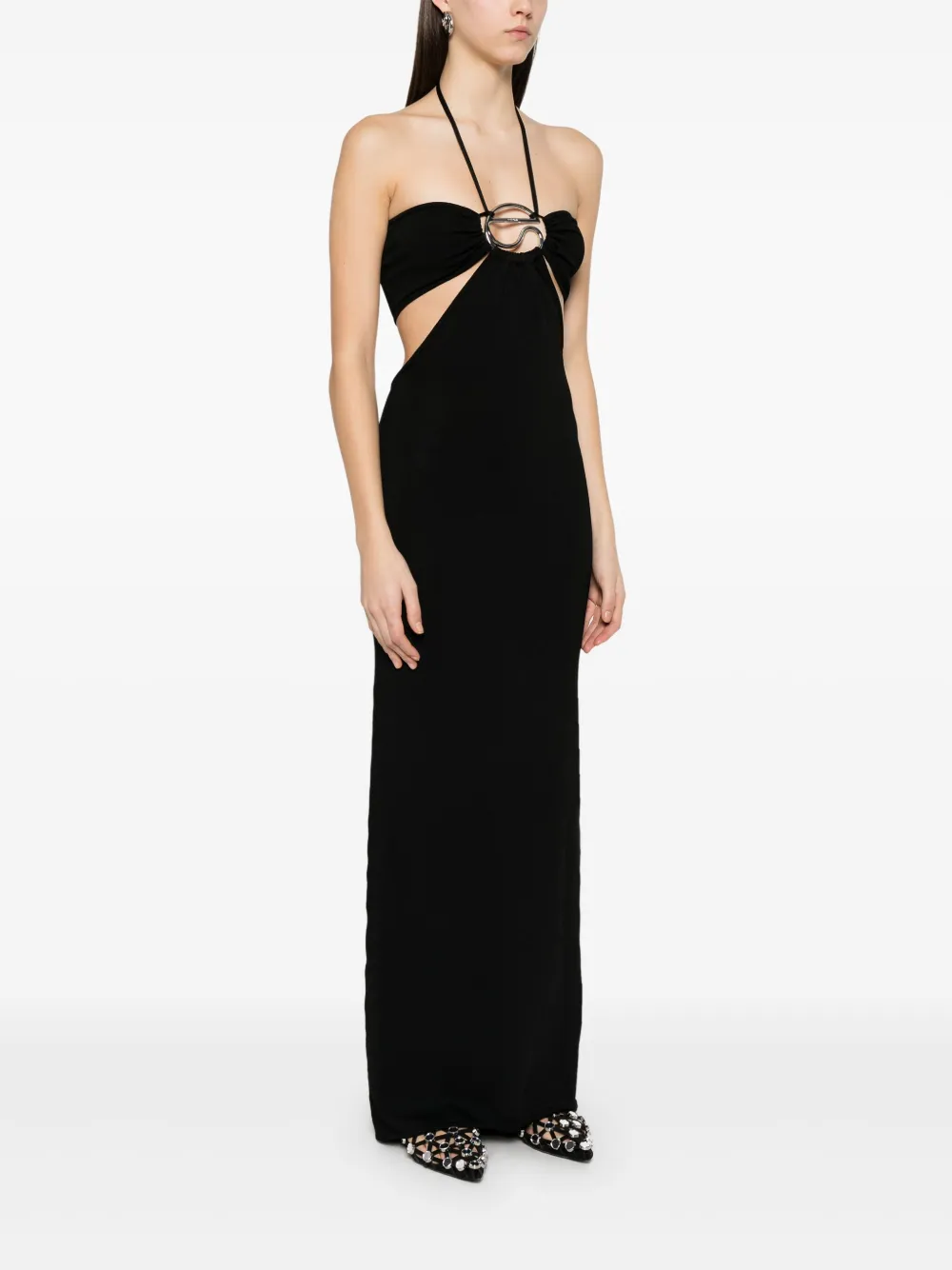 COPERNI Elegant Halterneck Cut-Out Maxi Dress Size S