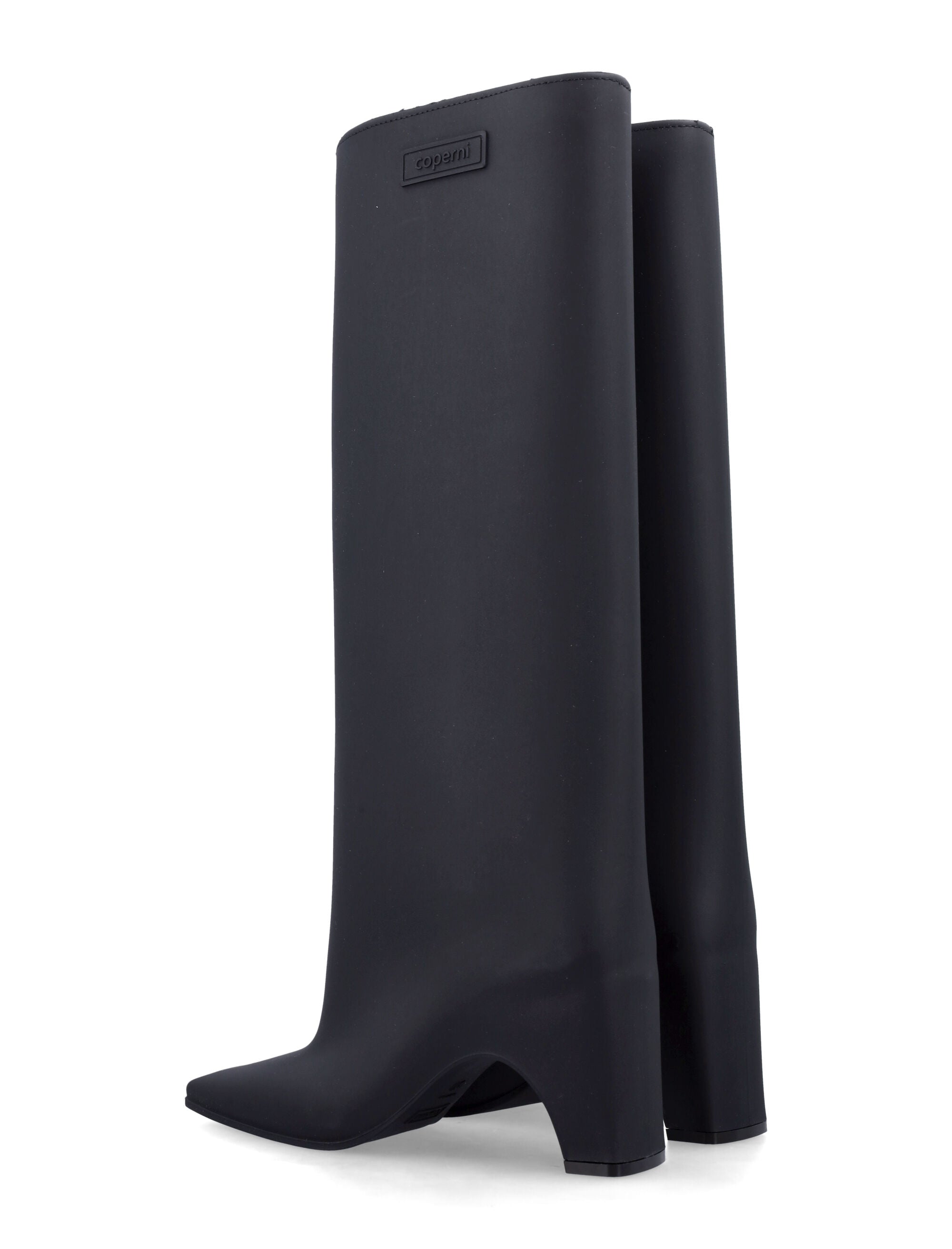 COPERNI Sleek Women's Rubber Bridge Boots with Sculptural Heel - 5cm