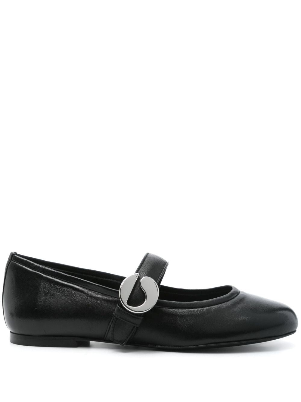 COPERNI Leather Ballet Flats with Logo-Buckle Fastening