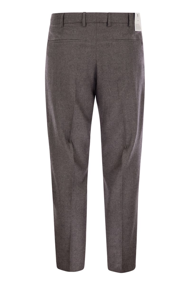 PT01 Rebel Wool and Silk Flannel Trousers - Regular Fit