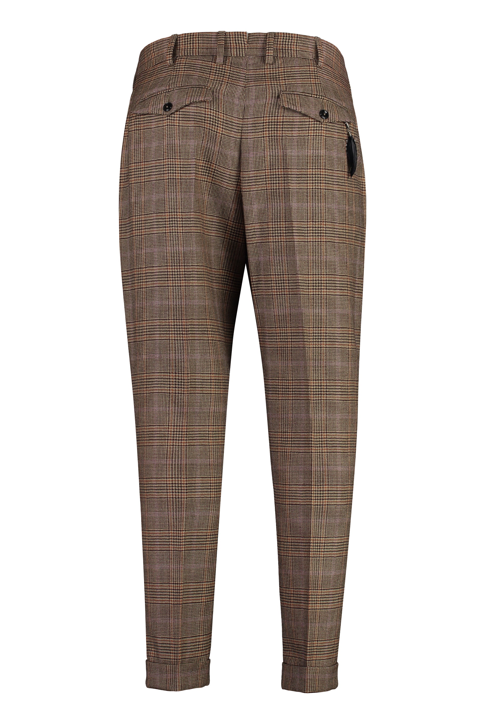 PT01 Men's Virgin Wool Trousers - Roll-Up Ankle Cuffs