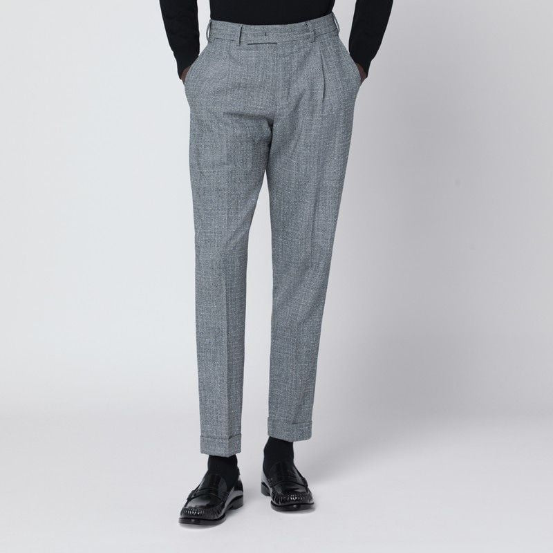 PT01 Patterned Wool & Cashmere Trousers for Men
