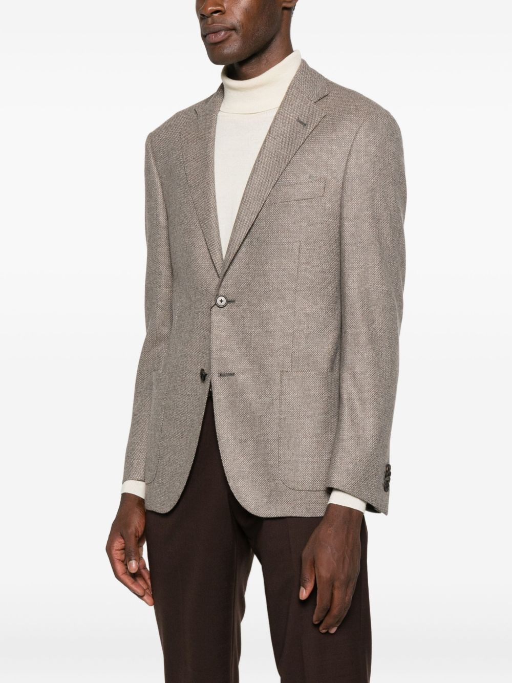 CORNELIANI Tailored Wool-Cashmere Blend Jacket for Men