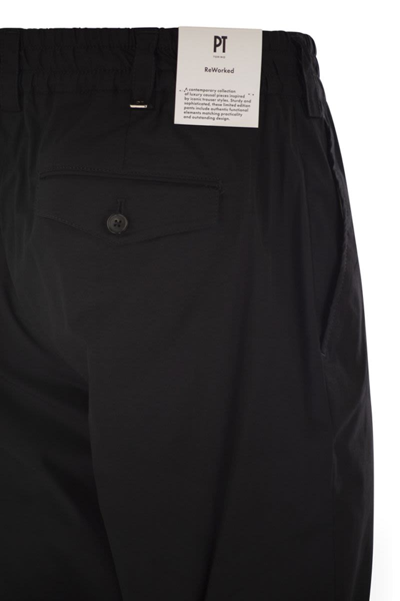 PT TORINO Cotton Blend Stretch Trousers for Men - SS25