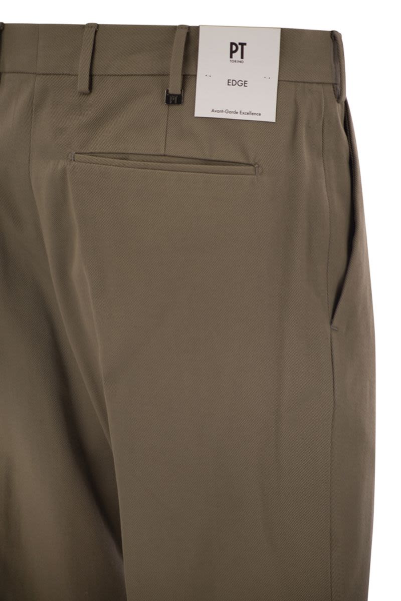 PT TORINO Rebel Fit Cotton Trousers - Regular Fit for Men