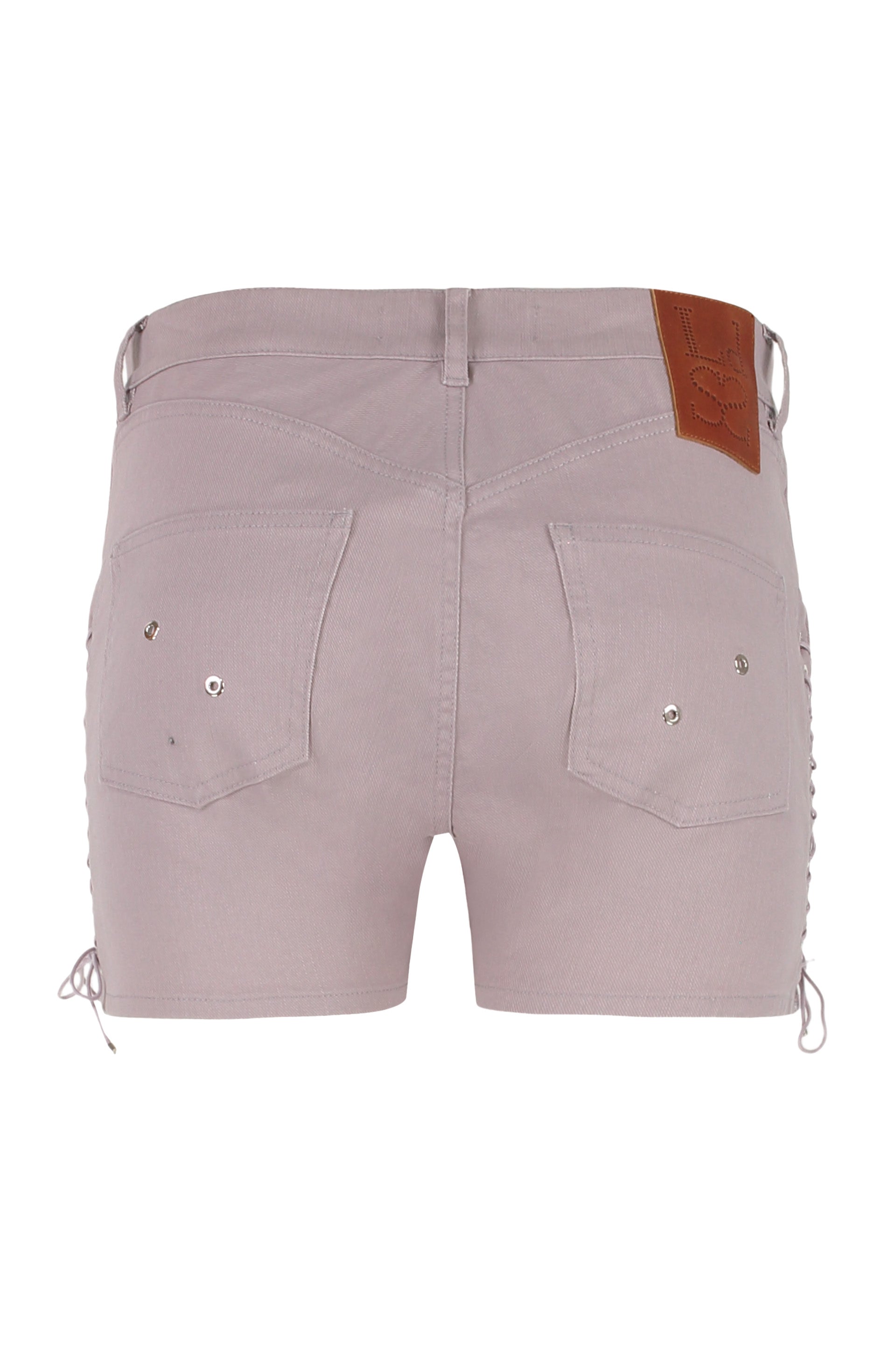LUDOVIC DE SAINT SERNIN Stretch Cotton Mini Shorts with Adjustable Straps