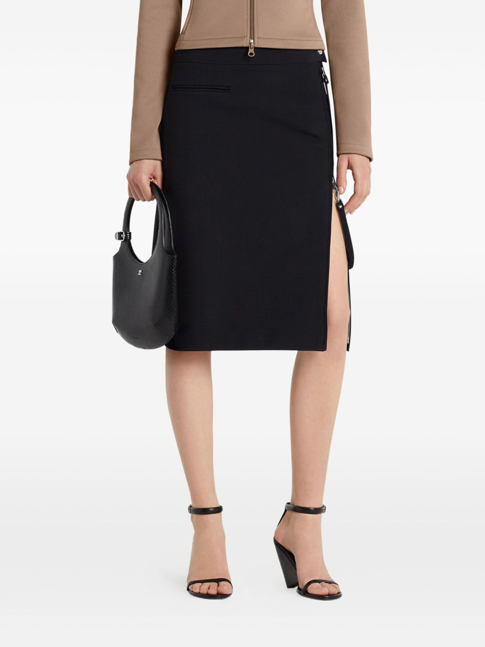 COURREGES Flared Midi Skirt for Women