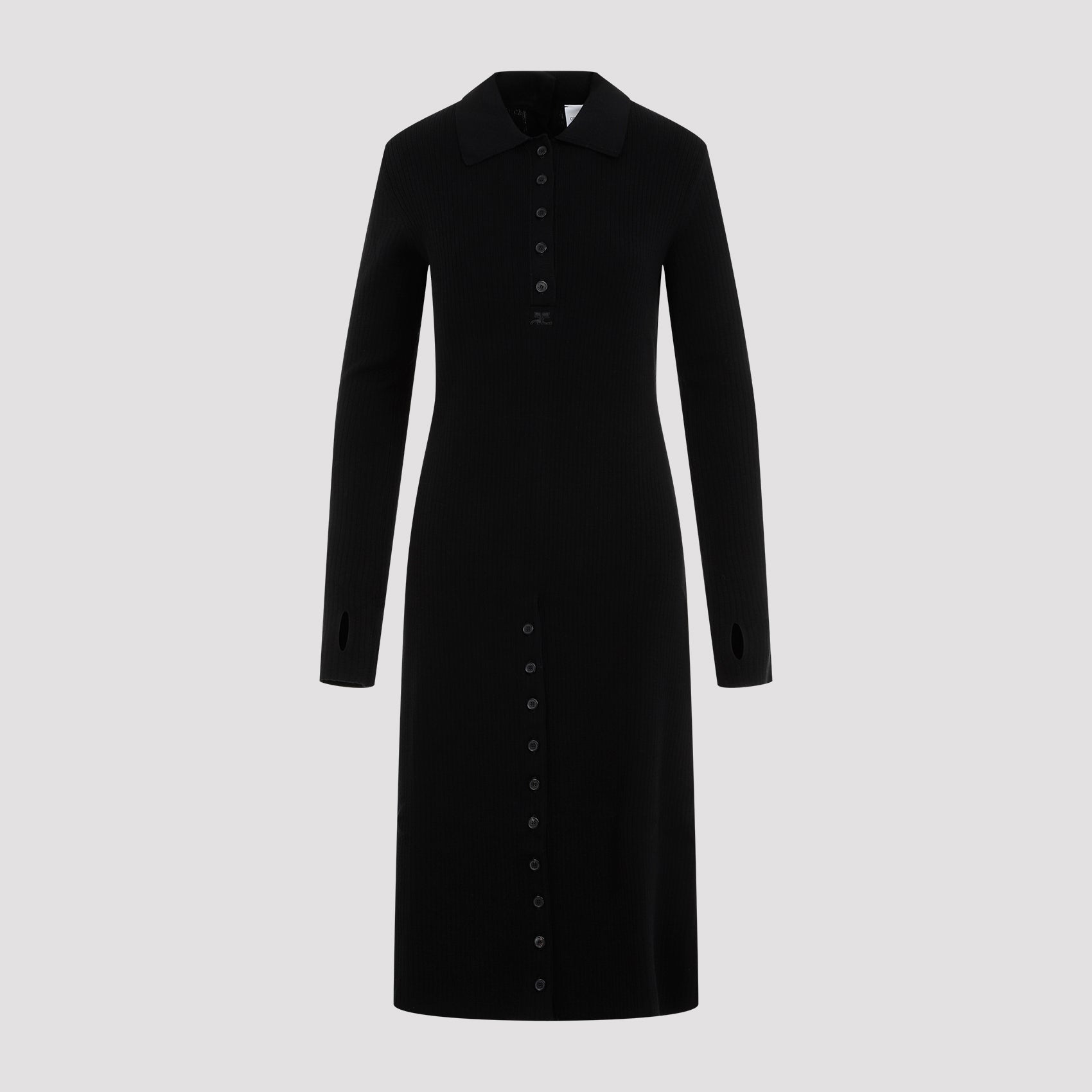 COURRÈGES Luxurious Black Mini Dress for Women