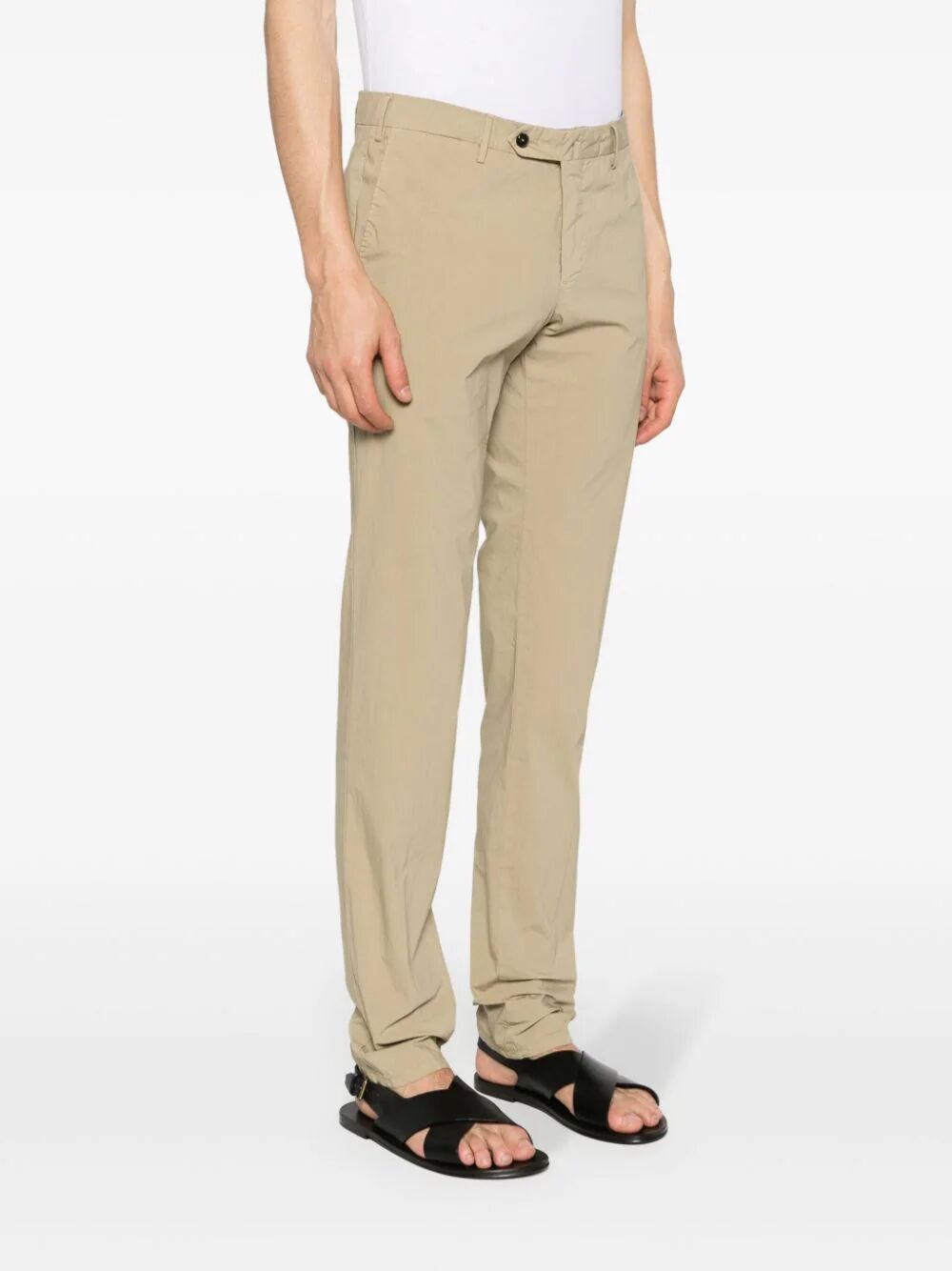 PT01 Slim Flat Front Mini Stretch Light Popeline Pants