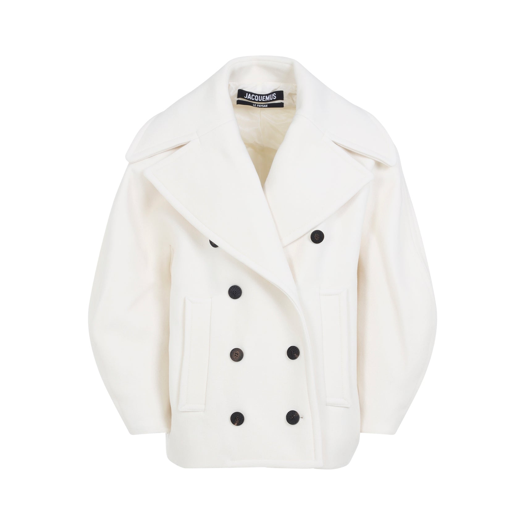 JACQUEMUS The Oval Wool Caban Coat for Women