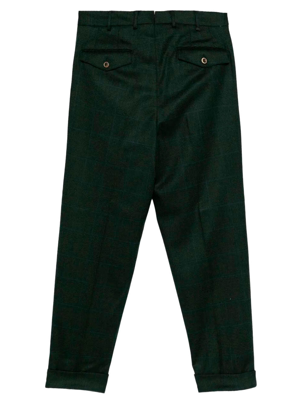 PT01 Men's Checkered Wool Carrot Trousers - FW25