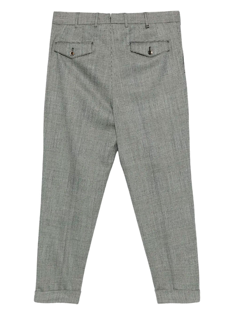 PT01 Checkered Wool Carrot Trousers - A Modern Classic for Men
