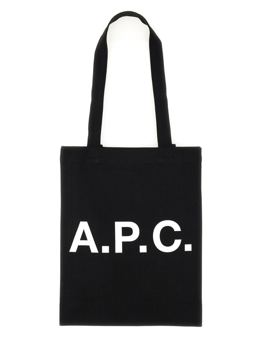 A.P.C. Canvas LOU Mini Shopping Tote Handbag