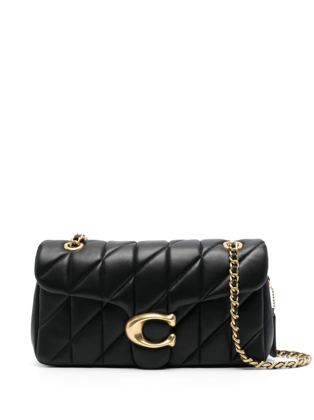 COACH Leather Crossbody Handbag with Gold-Tone Detailing