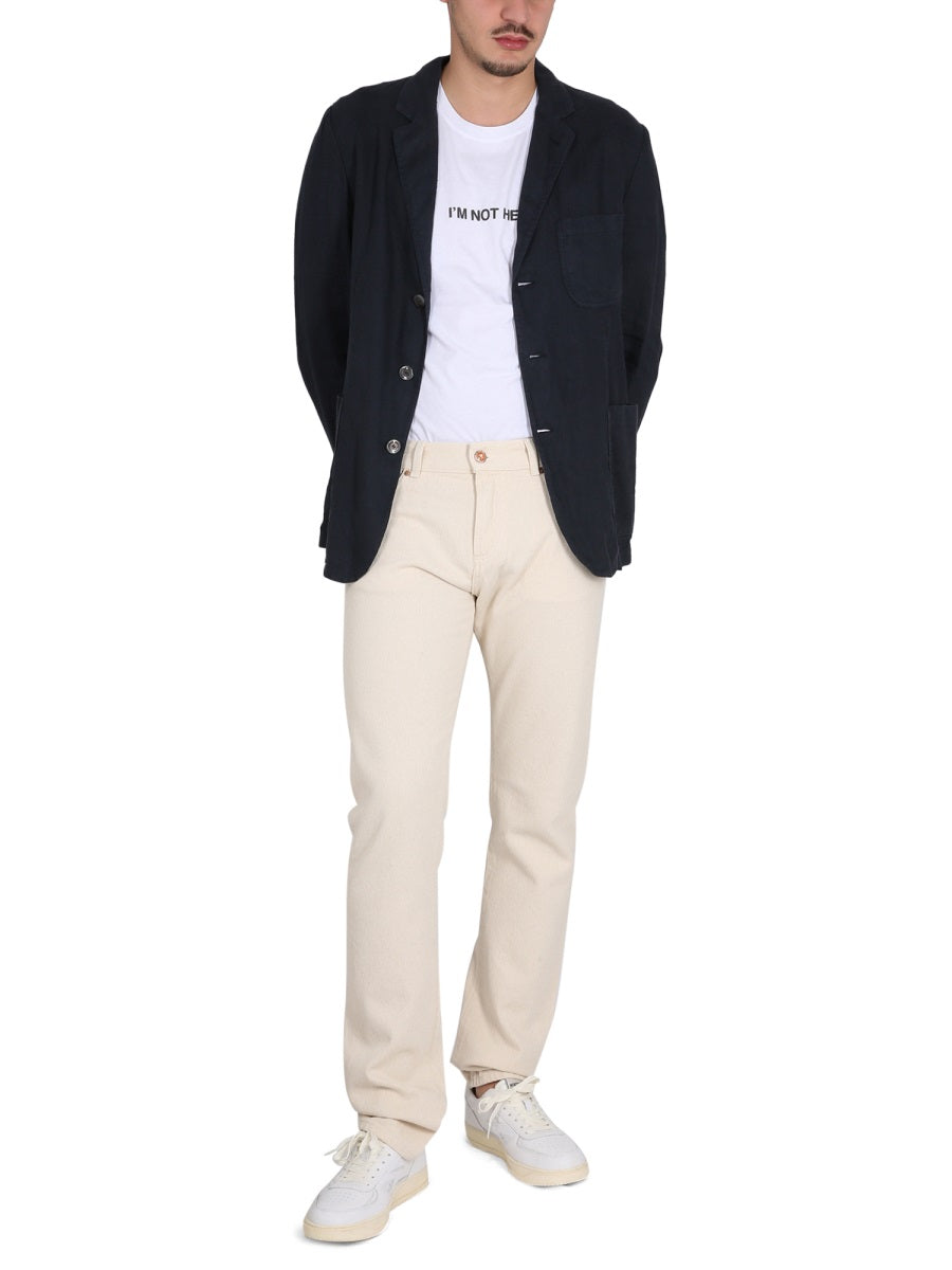 ASPESI Men's Stylish Denim Jeans with Button and Zipper Closure