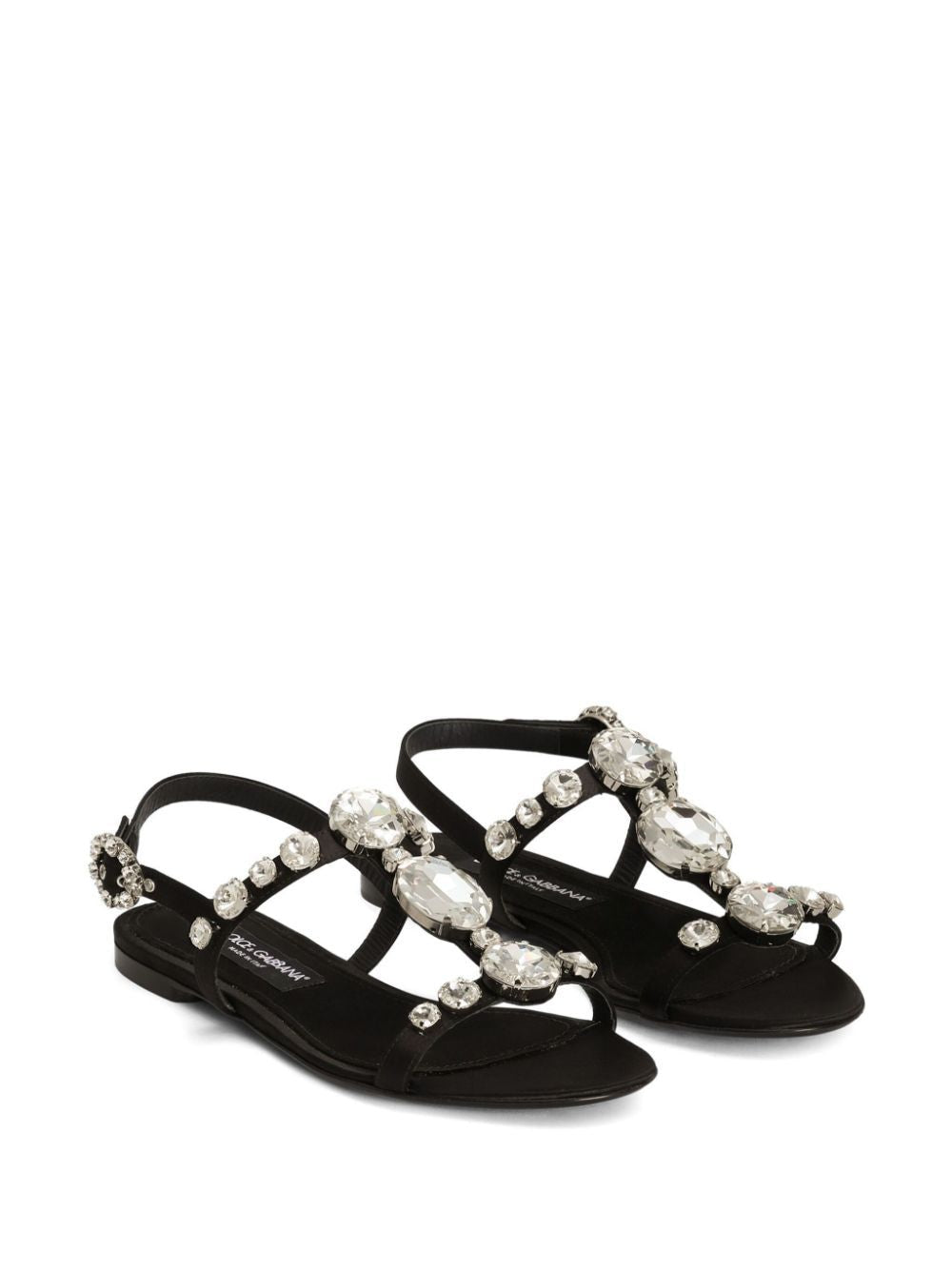 DOLCE & GABBANA Crystal Embellished Sandals for Women - Size 8