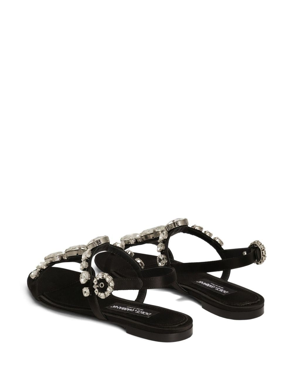 DOLCE & GABBANA Crystal Embellished Sandals for Women - Size 8