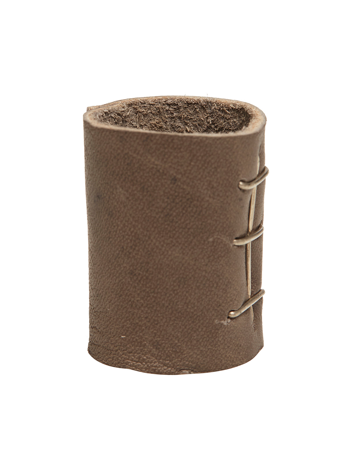 AG10 ALBERTO GALLINARI Leather and Silver Ring