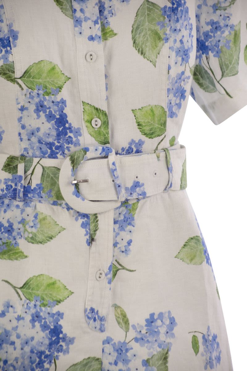 MC2 SAINT BARTH Mini Linen Floral Playsuit